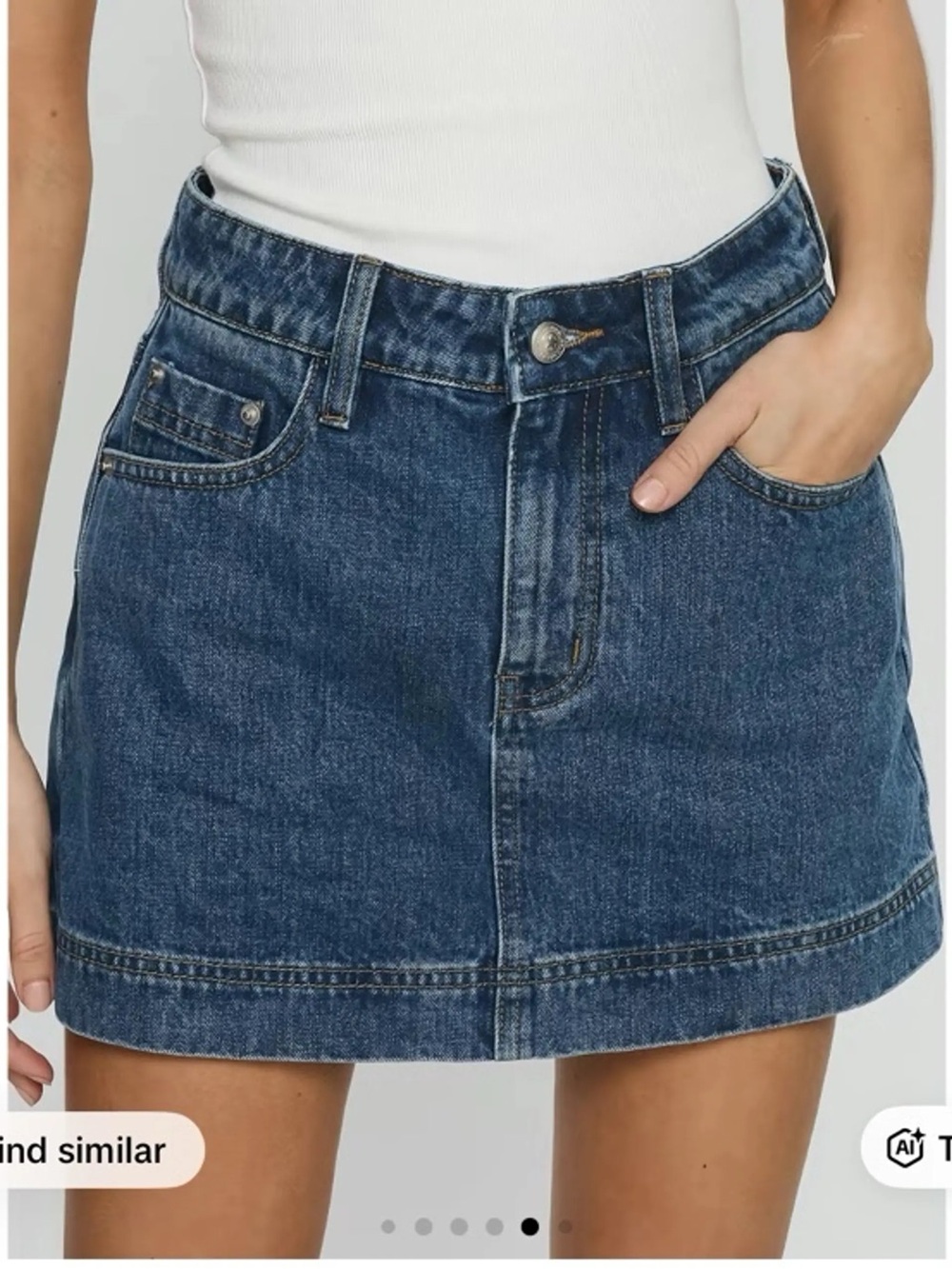 Princess Polly Blue Denim Mini Skirt - Casual Women's Skirt